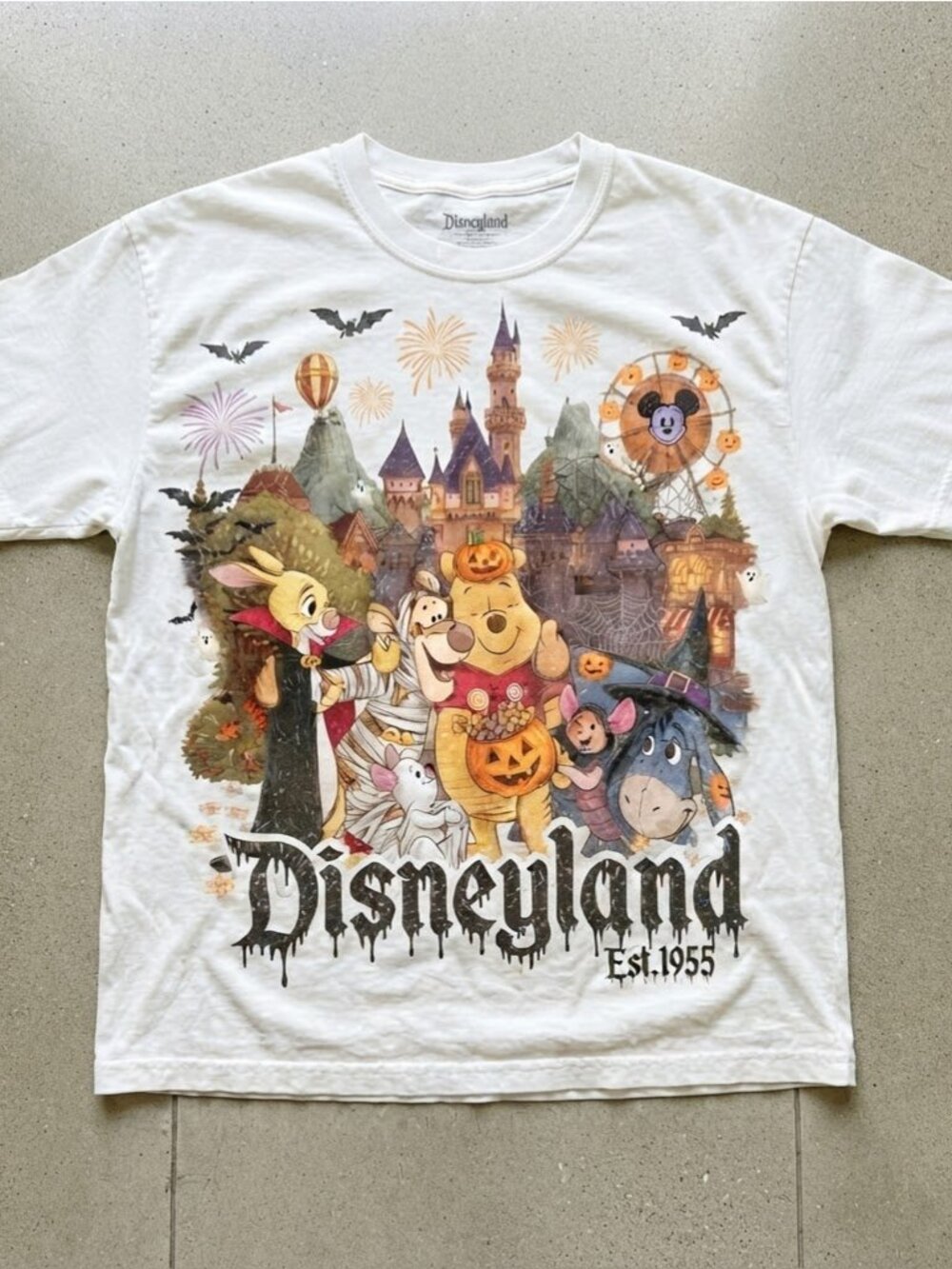 Disneyland Halloween Winnie the Pooh and Friends White T-Shirt S-4XL